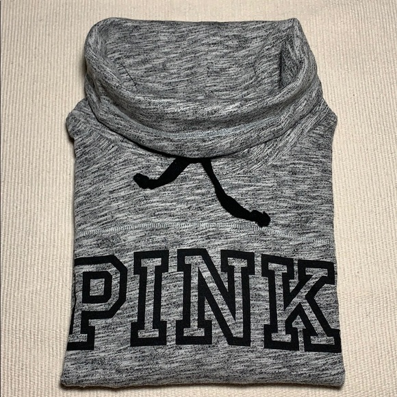 NEW PINK Victoria's Secret Cowl Neck Sweatshirt - Picture 4 of 8